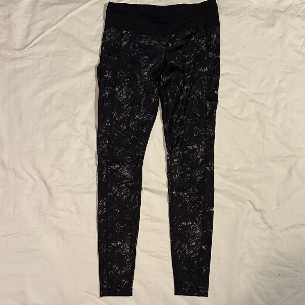 Lululemon Black Marble Leggings